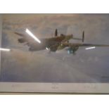 SIGNED PHILIP E WEST LTD ED (2/250) PRINT 'ALMOST HOME' ALSO SIGNED BY PILOT WHO FLEW THE AIRCRAFT
