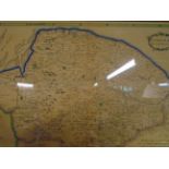 ROB MORDON REPRODUCTION OF 1685 MAP OF COUNTY OF NORFOLK (49 X 37)CM