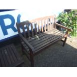 WOODEN GARDEN BENCH & GARDEN TABLE