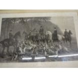 THE WEST NORFOLK FOX HOUNDS 1884 PRINT AFTER SAMUEL CARTER (110 X 82)CM