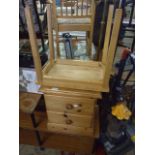 PINE 2 DRAW BEDSIDE & SMALL TABLE