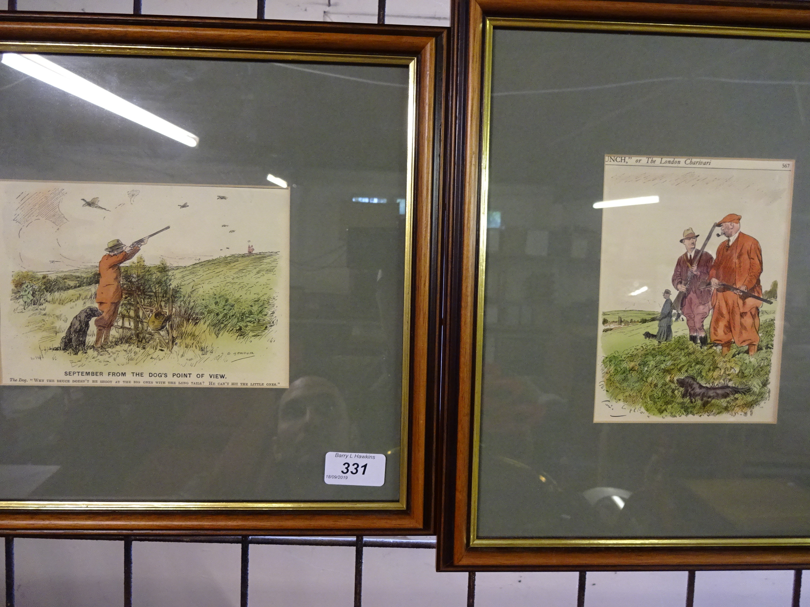 2 COLOURED HUNTING PRINTS (36 X 30)CM - Image 2 of 2