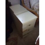 PAIR 3 DRAW BEDSIDE UNITS