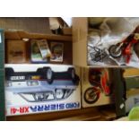 BOX OF CAR AND BIKE RELATED MODELS AND TOP TRUMPS ETC