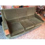 RETRO 3 PIECE SUITE SOLD AS A FILM PROP / DISPLAY ITEM ONLY OR REUPHOLSTERY PROJECT