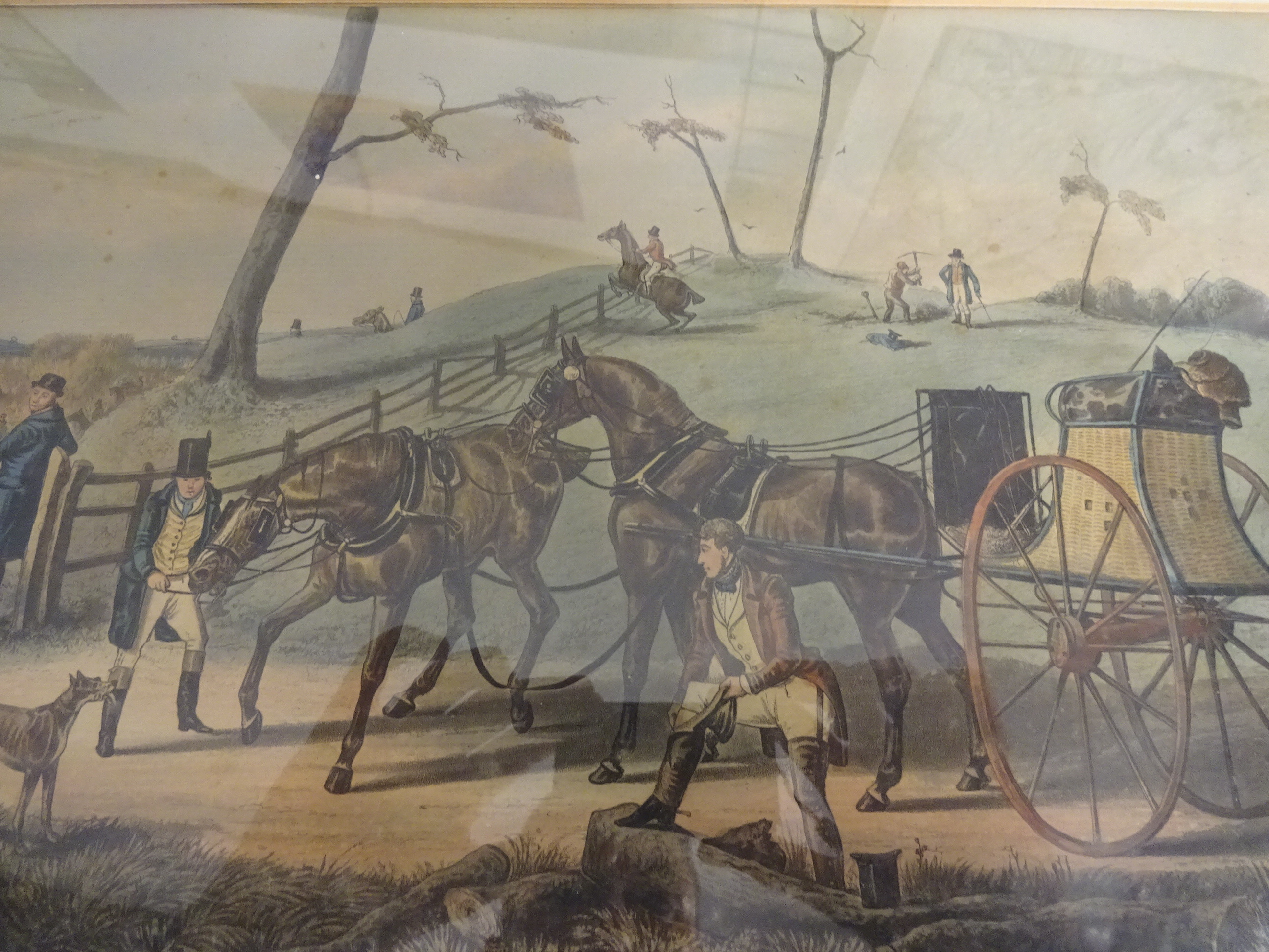 3 VINTAGE COLOURED HORSE/HUNTING THEMED PRINTS LARGEST IS (59 X 46)CM - Image 3 of 6