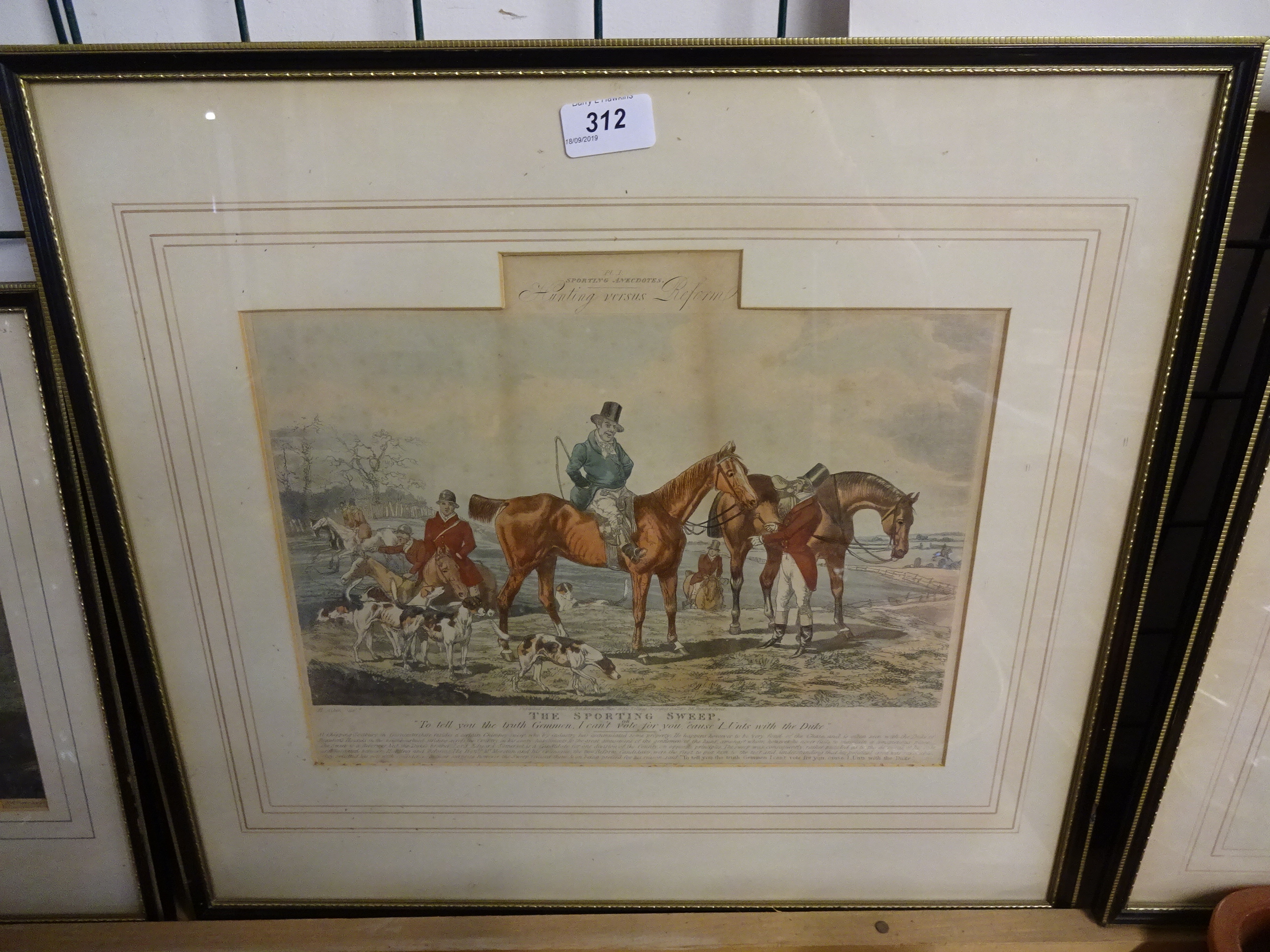 3 VINTAGE COLOURED HORSE/HUNTING THEMED PRINTS LARGEST IS (59 X 46)CM - Image 2 of 6