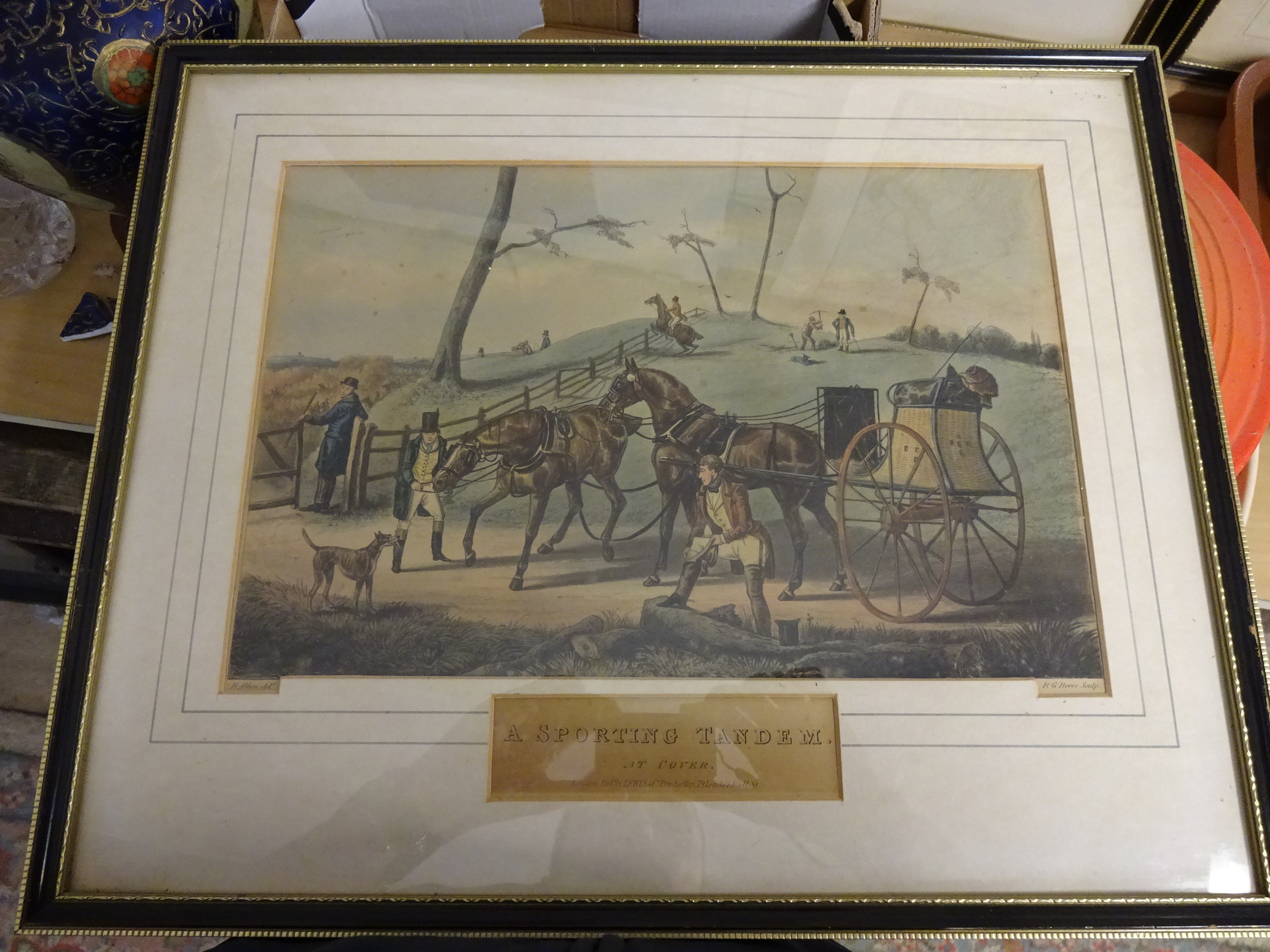 3 VINTAGE COLOURED HORSE/HUNTING THEMED PRINTS LARGEST IS (59 X 46)CM - Image 4 of 6