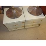 PAIR 2 DRAW BEDSIDE UNITS