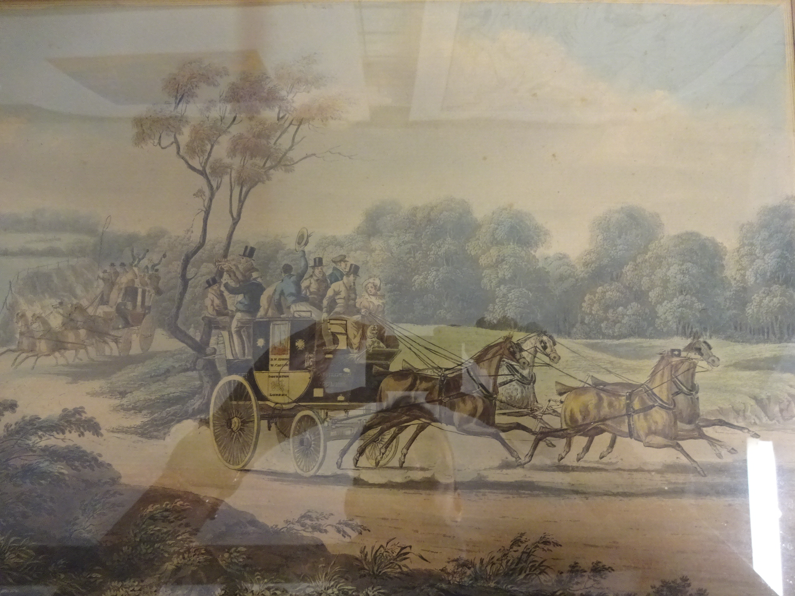 3 VINTAGE COLOURED HORSE/HUNTING THEMED PRINTS LARGEST IS (59 X 46)CM - Image 5 of 6