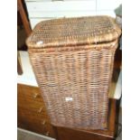 WICKER LAUNDRY BASKET