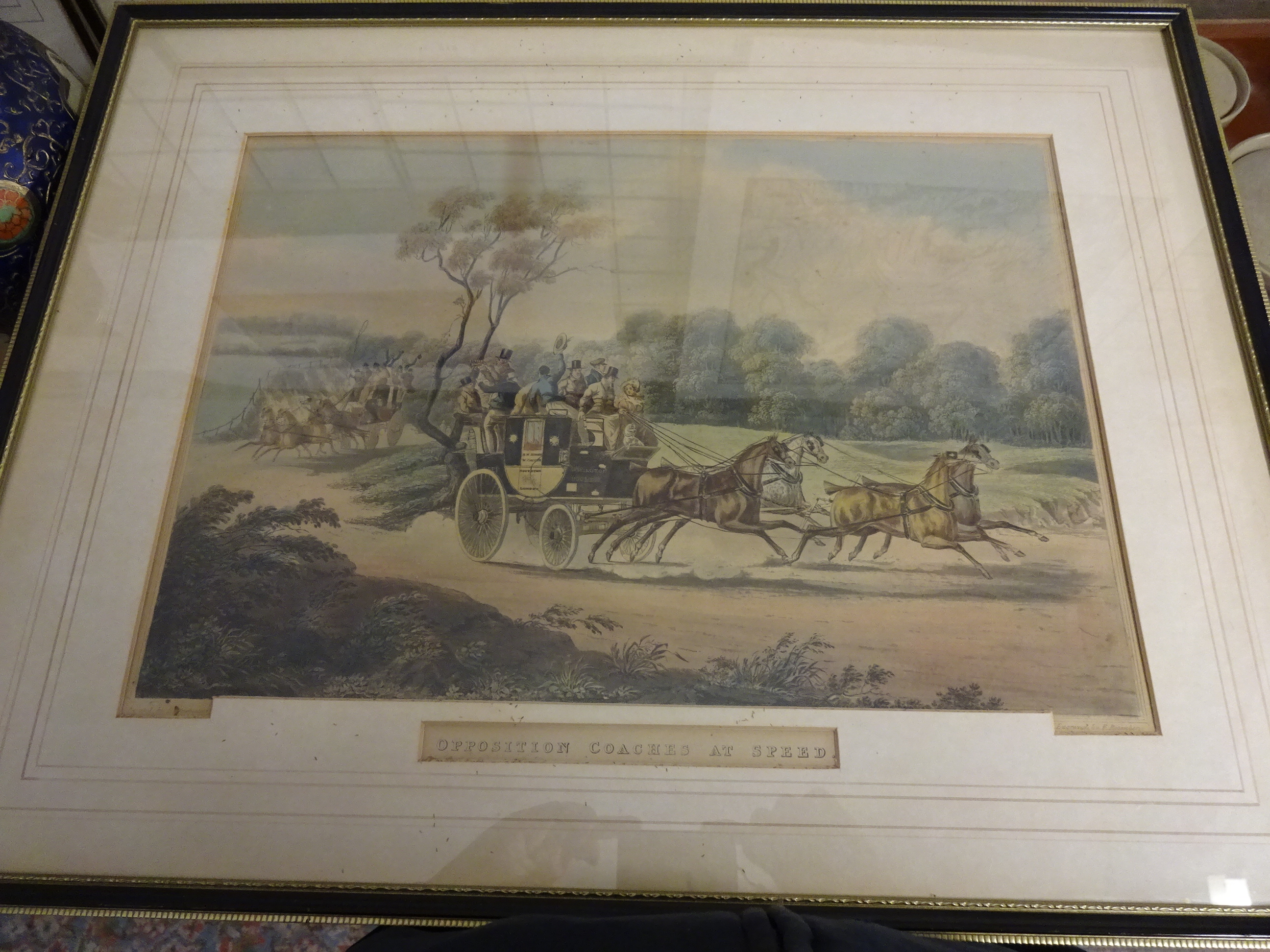 3 VINTAGE COLOURED HORSE/HUNTING THEMED PRINTS LARGEST IS (59 X 46)CM - Image 6 of 6