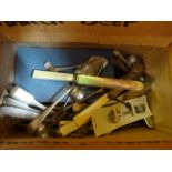 BOX OF MOSTLY PLATED CUTLERY