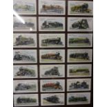 2 MOUNTED WILLS CIGARETTE CARD COLLECTIONS LOCOMOTIVES AND MILITARIA