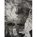 LINDA SUTTON ETCHING GOODBYE ARTISTS PROOF PICTURE SIZE IS (44 X 58)CM