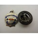 SILVER WHITECRAIGS GOLF CLUB PIN BADGE AND SILVER ADULT SCHOOL ASSOCIATION BADGE