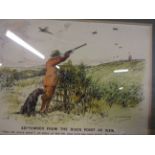 2 COLOURED HUNTING PRINTS (36 X 30)CM