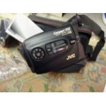 JVC COMPACT VHS CAMCORDER WITH BAG AND ACCESSORIES