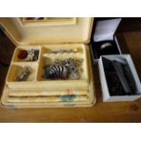 3 BOXES COSTUME JEWELLERY INCLUDING SOME SMALL SILVER PIECES