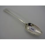 LONDON SILVER BASTING SPOON 1839 MARY CHAWNER RAT TAIL 134g