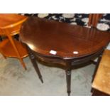 DEMI LUNE HALL TABLE WITH DRAWER