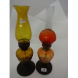 2 GLASS LANTERNS