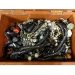 BOX OF COSTUME JEWELLERY