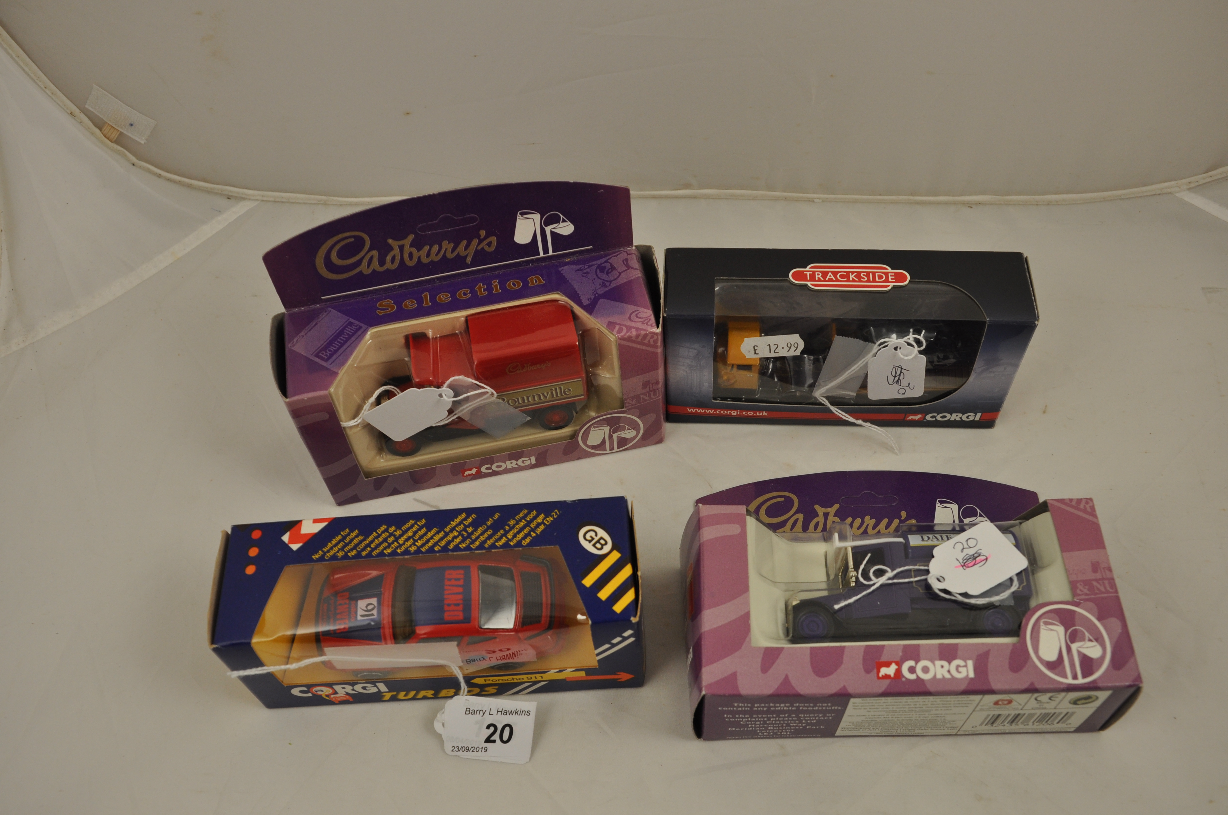 4 BOXED CORGI MODELS TO INCLUDE CADBURYS VAN, DAIRY MILK VAN,