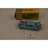 CORGI TOYS MODEL 238 JAGUAR MARK X PALE BLUE WITH LUGGAGE IN ORIGINAL BOX