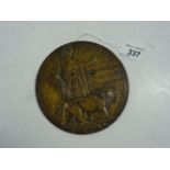 WW1 DEATH PENNY NAMED TO FRANK GREEN