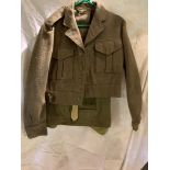 1951 DATED BATTLEDRESS BLOUSE AND TROUSERS,