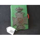 MILITARY HELMET PLATE- THE KINGS ROYAL RIFLE CORPS QVC (LUGS) (1)