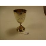 SILVER SHOOTING TROPHY ENGRAVED AGGREGATE CUP 1929-30 RANGOON BTN AFI WON BY SERGT J.W.