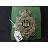 MILITARY HELMET PLATE- THIRD NORFOLK RIFLE VOLUNTEER CORPS QVC (SINGLE PIECE CONSTRUCTION) (LUGS)