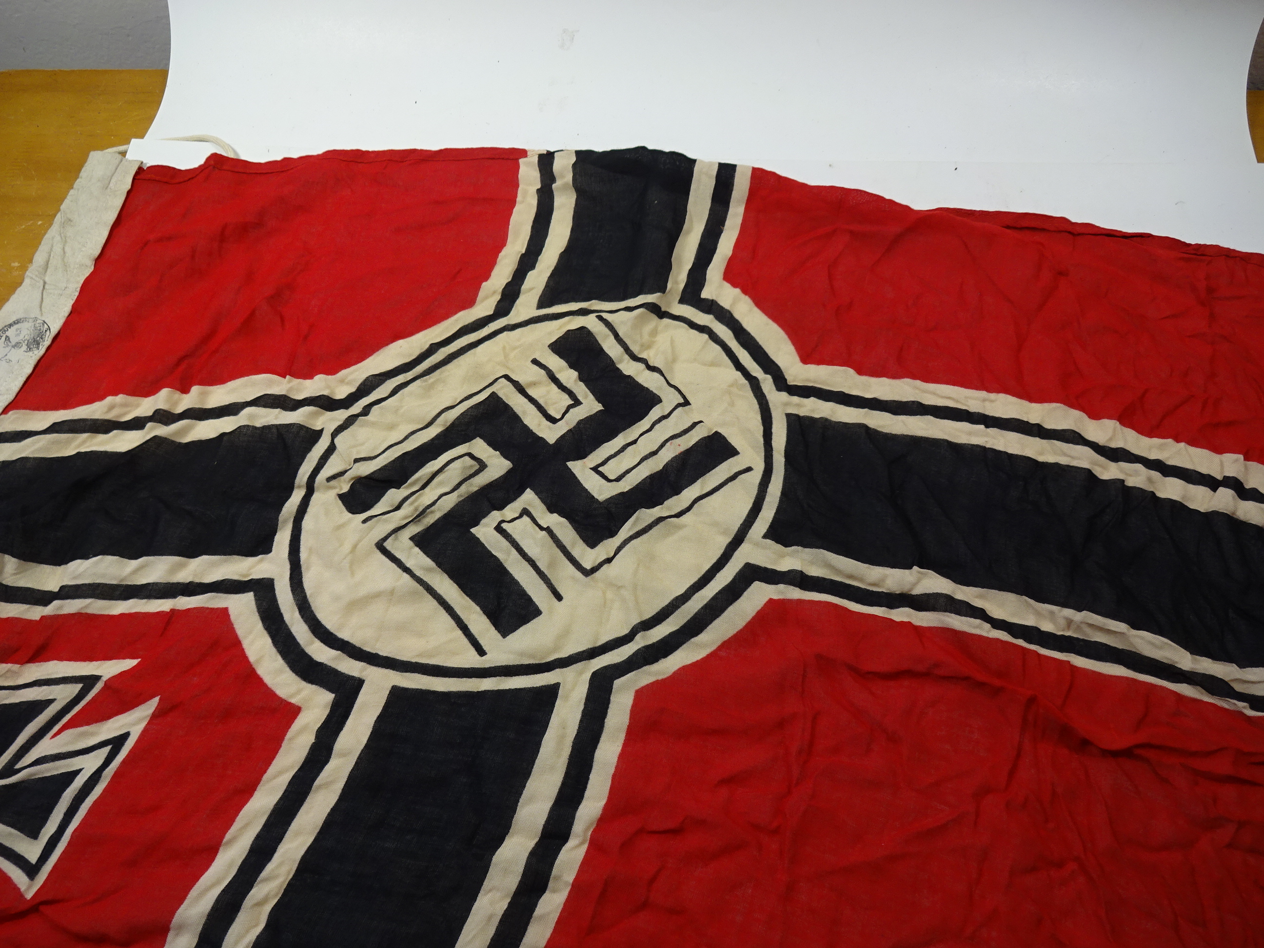 WW2 GERMAN REICHSKRIEGS FLAG STAMPED 1939 - Image 4 of 6