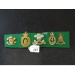 MILITARY CAP BADGES INCL DENBIGHSHIRE HUSSARS (SLIDER),