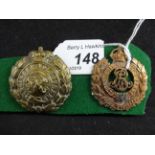 MILITARY CAP BADGES INCL ROYAL ENGINEERS VOLUNTEERS QVC (LUGS) AND ROYAL ENGINEERS MILITIA ED.