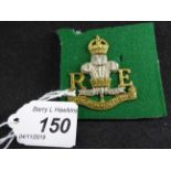 MILITARY CAP BADGE- ROYAL MONMOUTHSHIRE ENGINEERS MILITIA (SLIDER) (1)