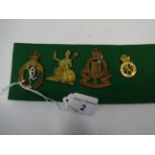 MILITARY CAP BADGES INCL- NORFOLK REGIMENT (SLIDER), ROYAL ARMY ORDNANCE CORPS (SLIDER),