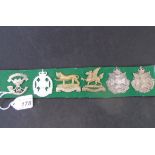 MILITARY CAP BADGES INCL SOMERSET LIGHT INFANTRY (LUGS),