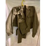 2 1950 DATED BATTLEDRESS BLOUSES