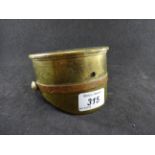 TRENCH ART CAP MADE OUT OF A 1942 25 POUNDER SHELL,