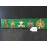 MILITARY CAP BADGES INCL NORFOLK YEOMANRY (LUGS), SUSSEX YEOMANRY (SLIDER),