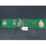 MILITARY CAP BADGES INCL ROYAL DEVON YEOMANRY ARTILLERY (SLIDER),