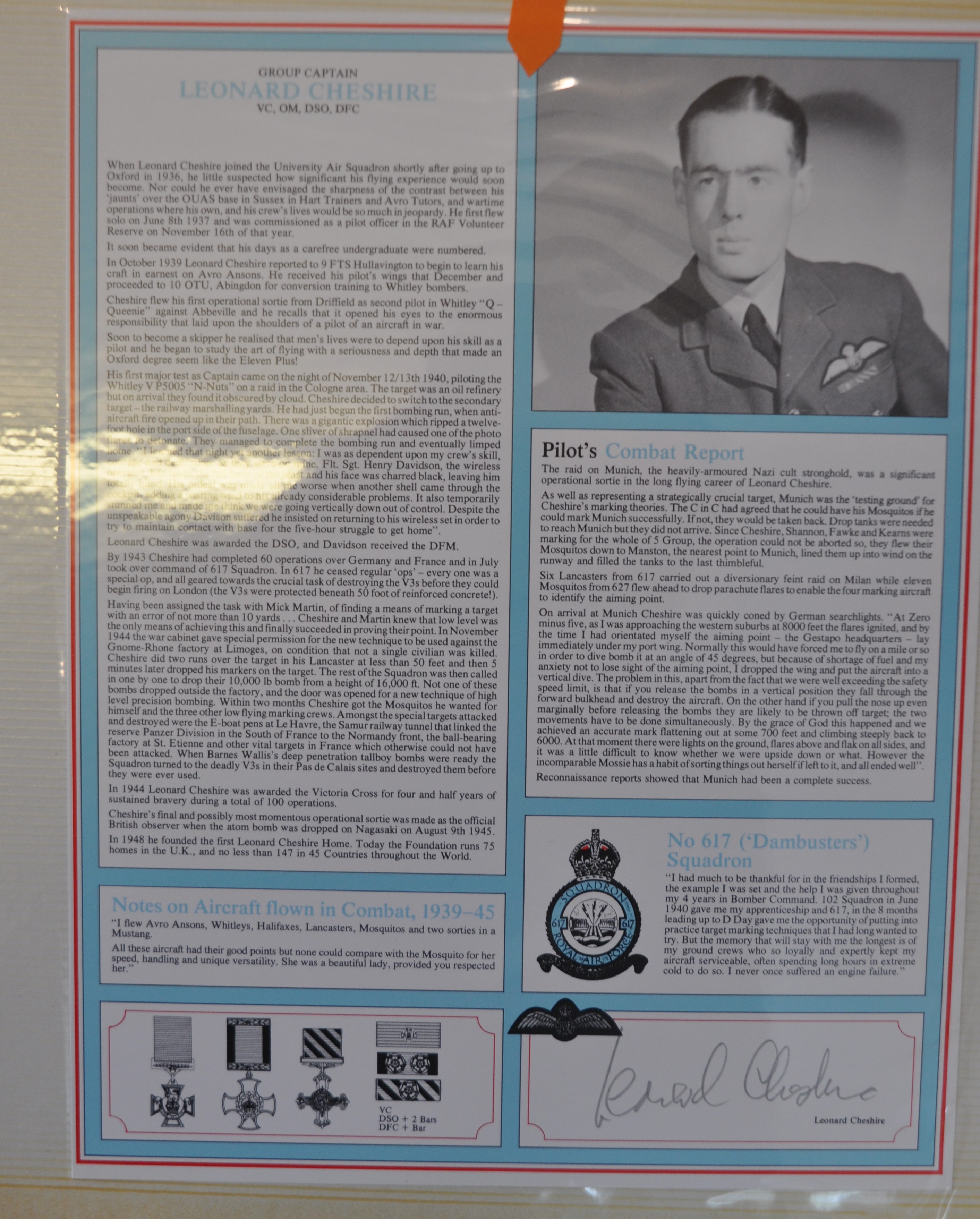 RAF WW2 BOMBER COMMAND AIRCREW HAND SIGNED PROFILE COLLECTION - MOUNTED IN ITS OWN PRESENTATION - Image 6 of 7