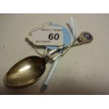 SILVER RANGOON BATTALION AFI SHOOTING SPOON, HALLMARKED 1932,