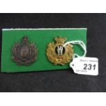 MILITARY CAP BADGES INCL 18TH HUSSARS QVC (LUGS) AND 18TH HUSSARS (LUGS) (2)