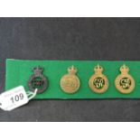 MILITARY CAP BADGES INCL BLUES AND ROYALS E.R.11 (LUGS), LIFE GUARDS ED.V11.