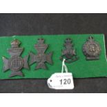 MILITARY CAP BADGES INCL 16TH LONDON BATTALION QUEENS WESTMINSTER RIFLES (SLIDER),