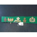 MILITARY CAP BADGES INCL SHROPSHIRE YEOMANRY (SLIDER), AYRSHIRE YEOMANRY (SLIDER),